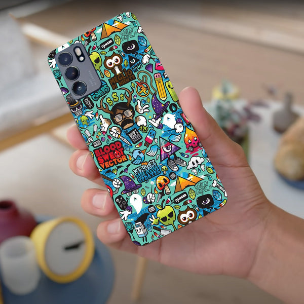 Husa compatibila cu Oppo Reno 5 4G model Modern Graffity, Silicon, TPU, Viceversa