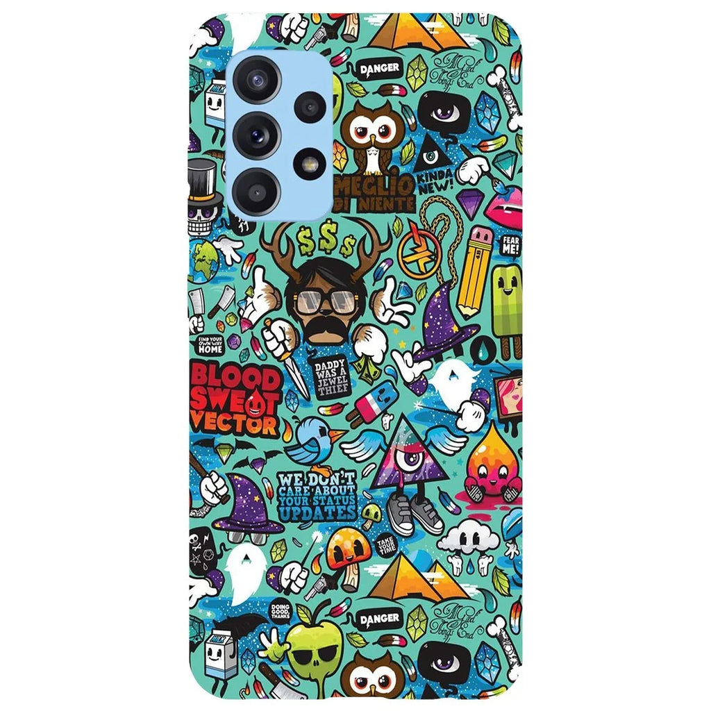 Husa compatibila cu Samsung Galaxy A22 5G model Modern Graffity, Silicon, TPU, Viceversa - Viceversa