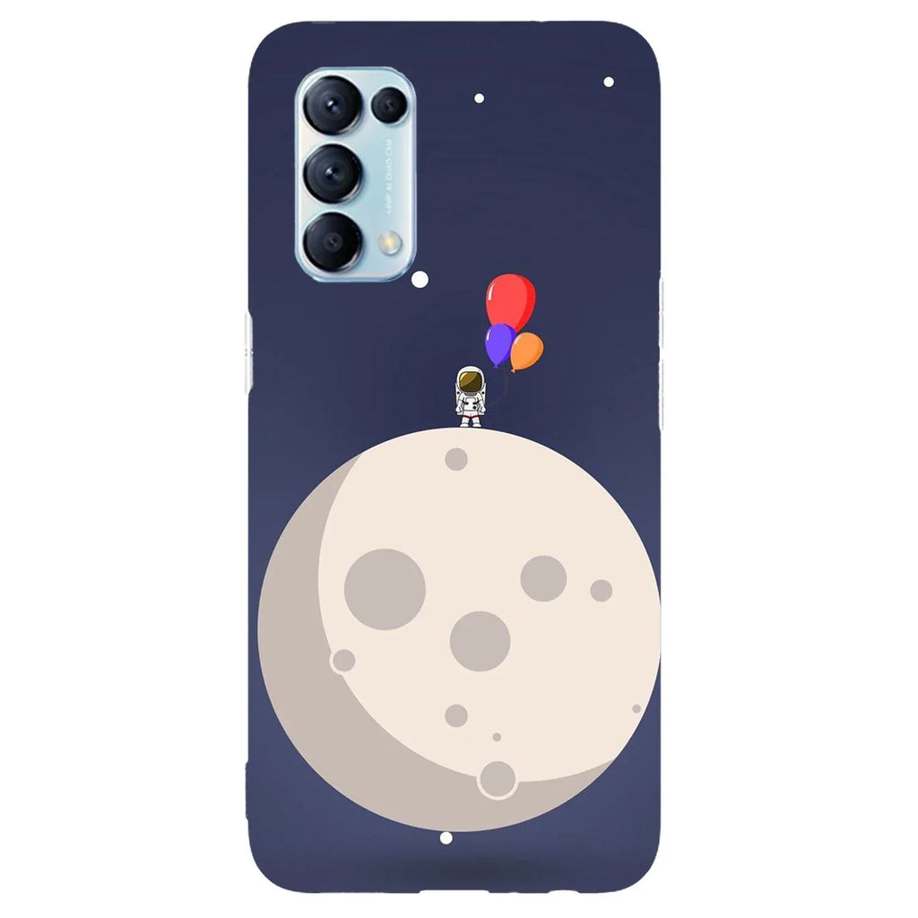 Husa compatibila cu Oppo Reno 4 Lite model Moon Party, Silicon, TPU, Viceversa - Viceversa