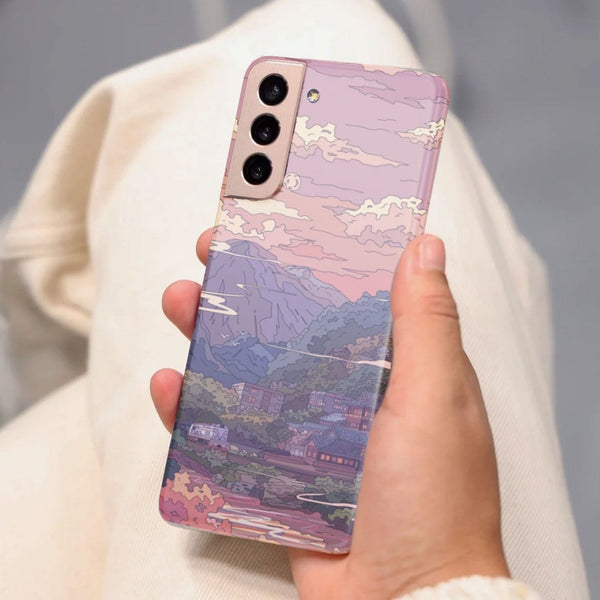 Husa compatibila cu Samsung Galaxy S21 FE model Mountain train, Silicon, TPU, Viceversa