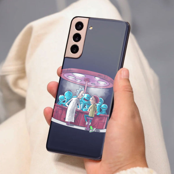 Husa compatibila cu Samsung Galaxy S21 FE model Mr meeseeks Bar, Silicon, TPU, Viceversa