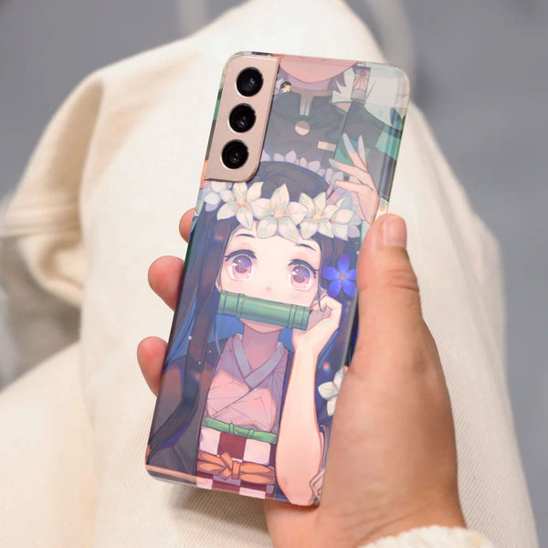 Husa compatibila cu Samsung Galaxy S21 FE model Nezuko Kamado Demon slayer, Silicon, TPU, Viceversa