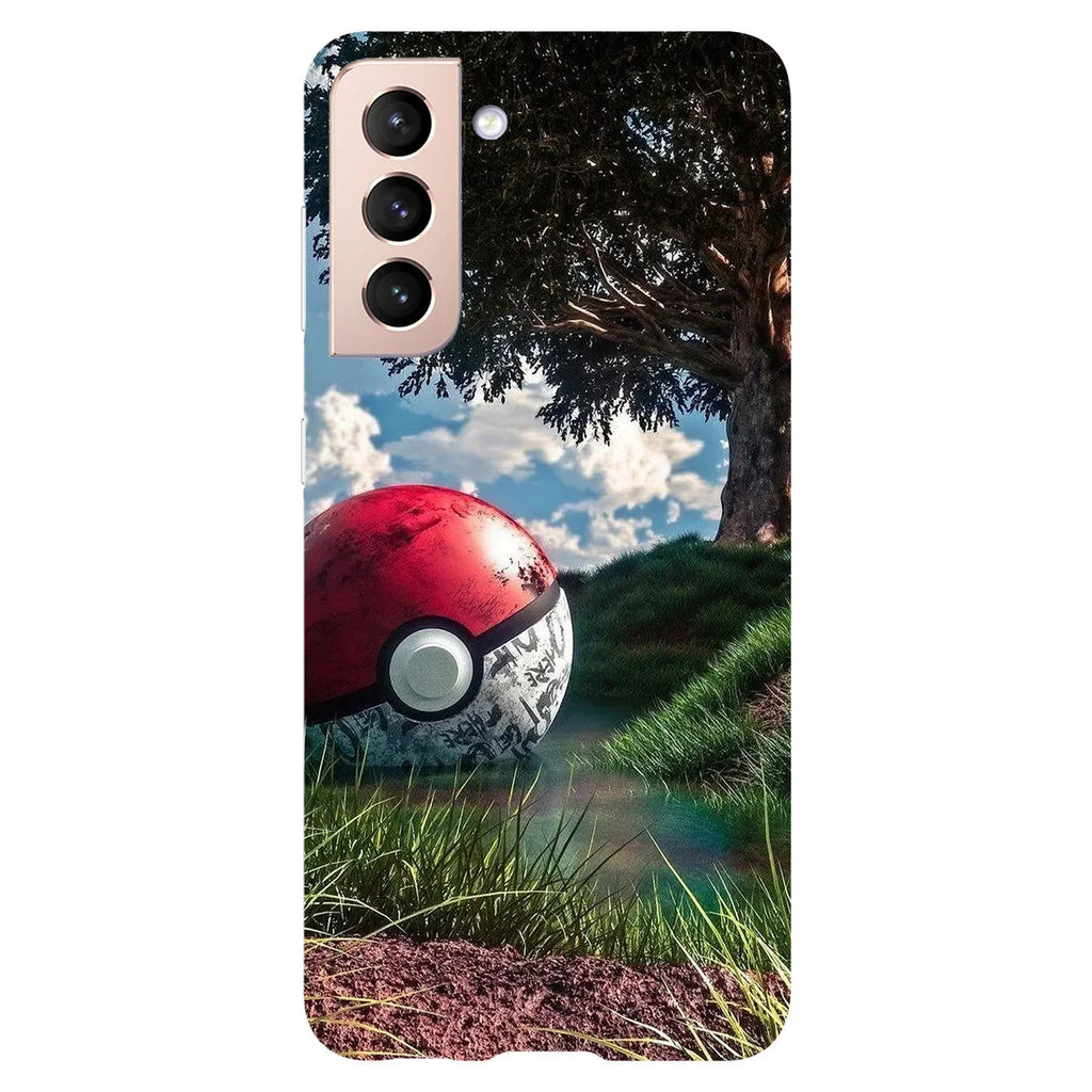 Husa compatibila cu Samsung Galaxy S21 model Old pokeball, Silicon, TPU, Viceversa - Viceversa