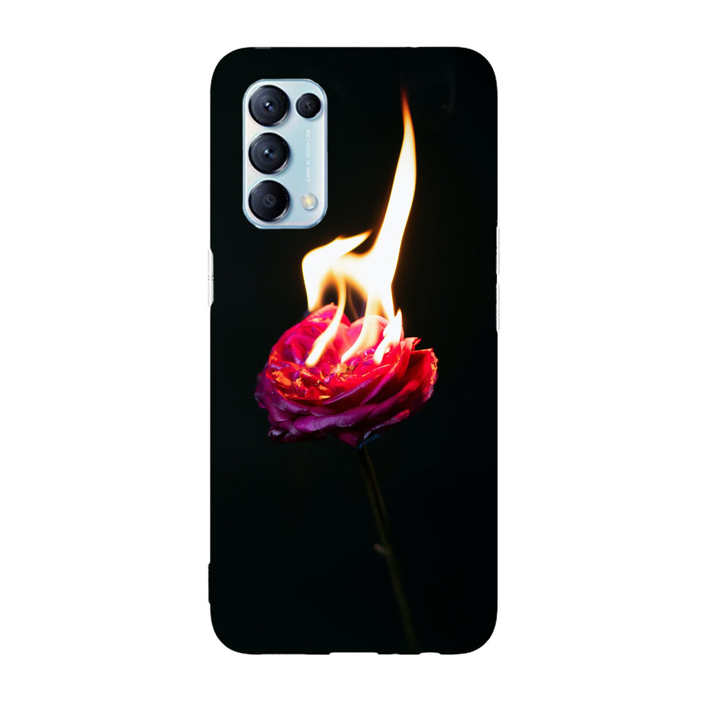 Husa compatibila cu Oppo Reno 5 4G model Fire rose, Silicon, TPU, Viceversa