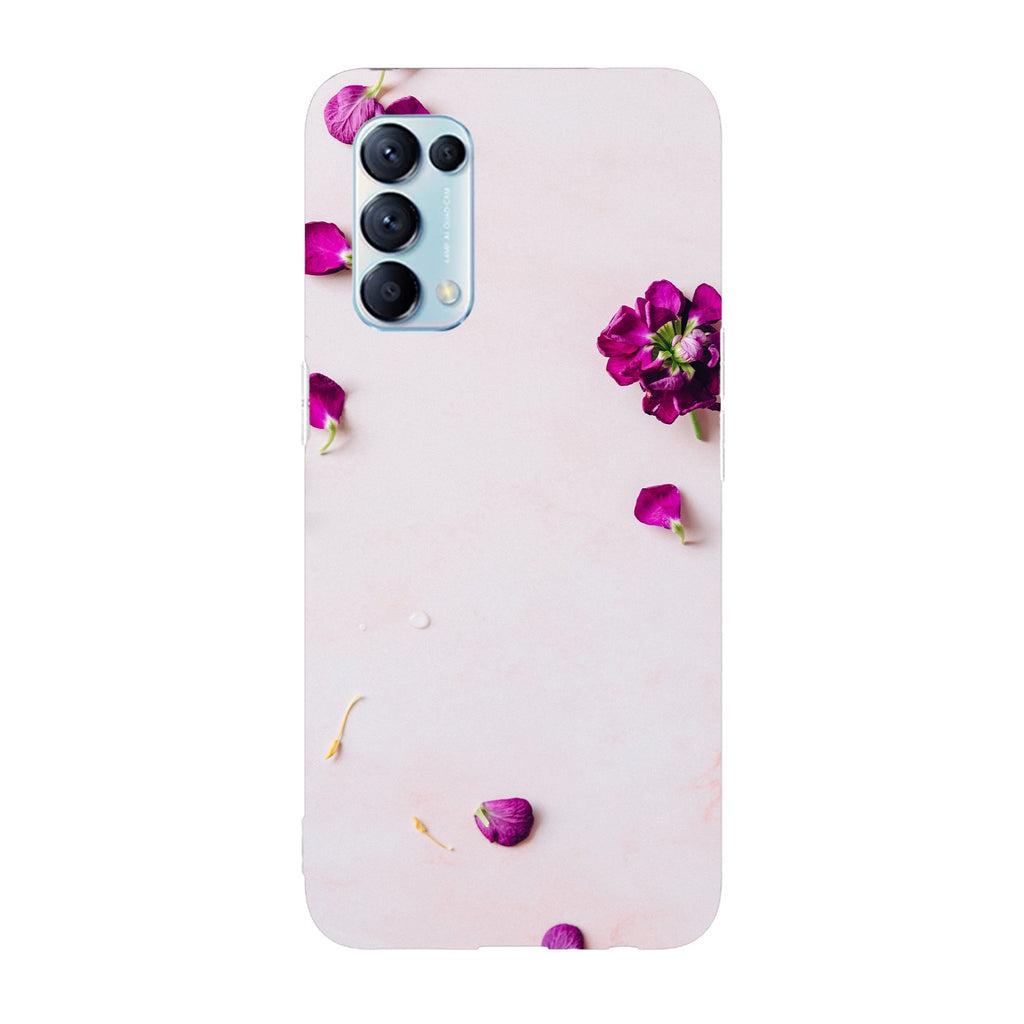 Husa compatibila cu Oppo Reno 5 4G model Flower petals, Silicon, TPU, Viceversa