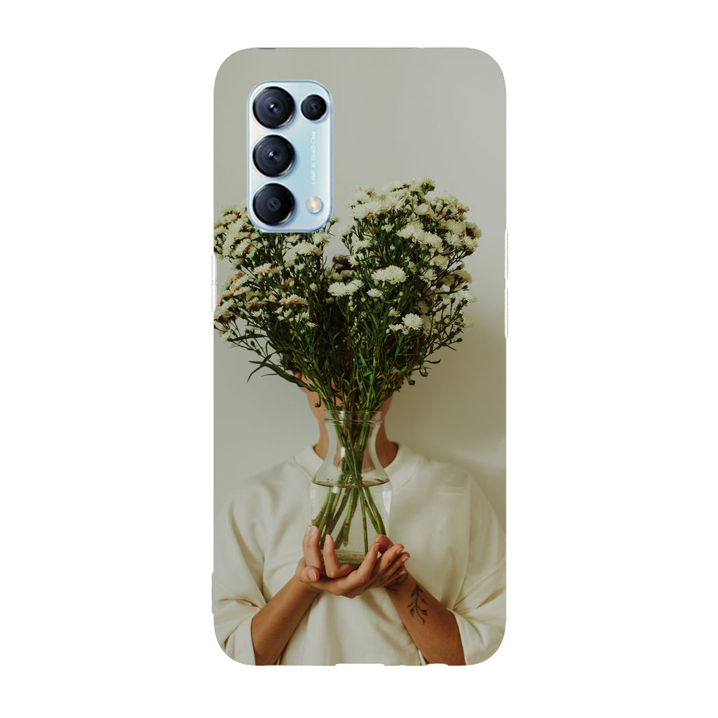 Husa compatibila cu Oppo Reno 5 4G model Flower vase, Silicon, TPU, Viceversa