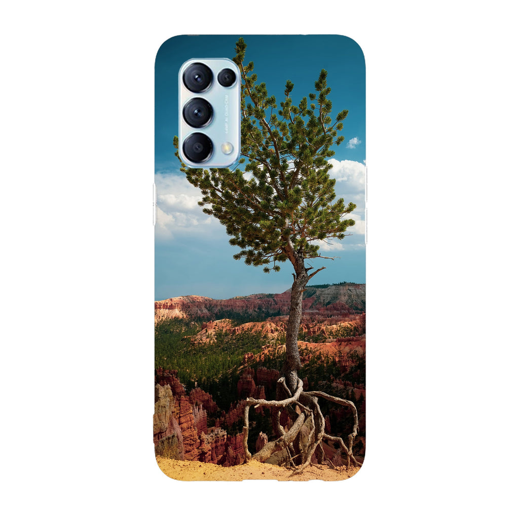 Husa compatibila cu Oppo Reno 5 4G model Green Leafed Tree, Silicon, TPU, Viceversa