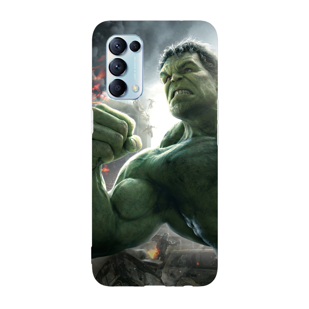 Husa compatibila cu Oppo Reno 5 4G model Hulk smash, Silicon, TPU, Viceversa