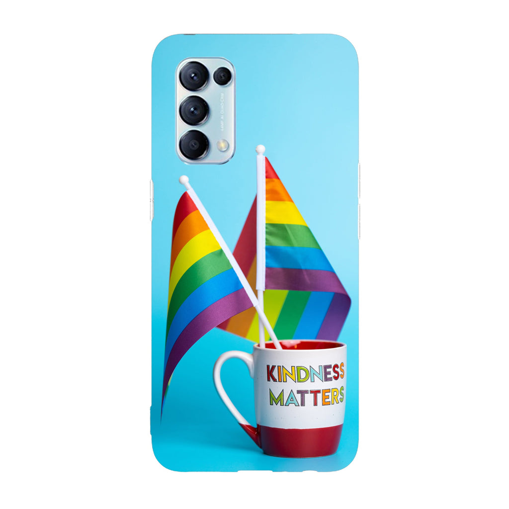 Husa compatibila cu Oppo Reno 5 4G model Kindness matters, Silicon, TPU, Viceversa