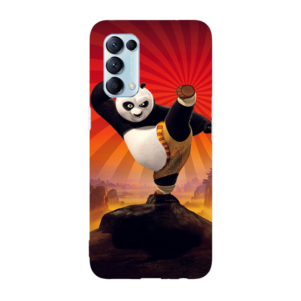 Husa compatibila cu Oppo Reno 5 4G model Kung Fu Panda, Silicon, TPU, Viceversa