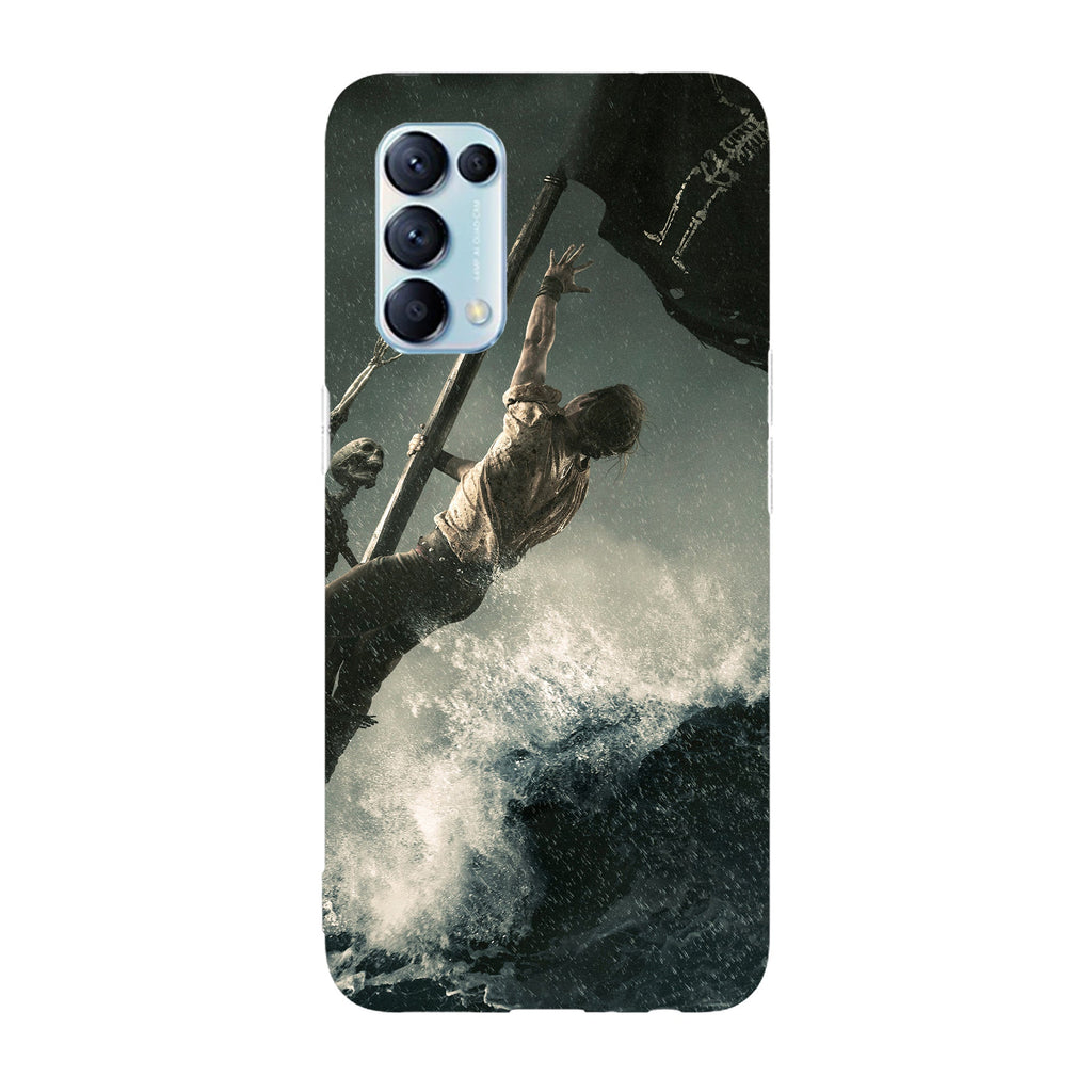 Husa compatibila cu Oppo Reno 5 4G model Black flag, Silicon, TPU, Viceversa