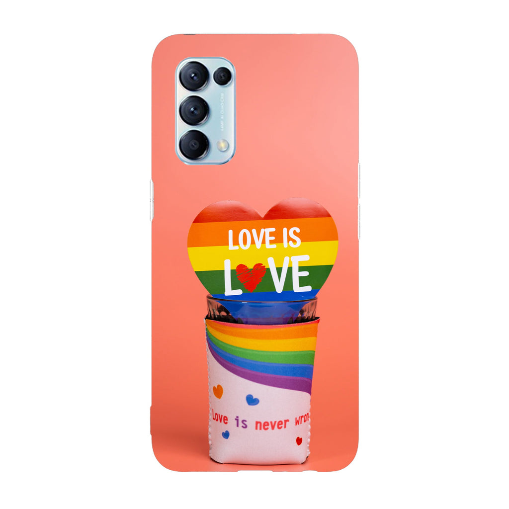 Husa compatibila cu Oppo Reno 5 4G model Love is love, Silicon, TPU, Viceversa
