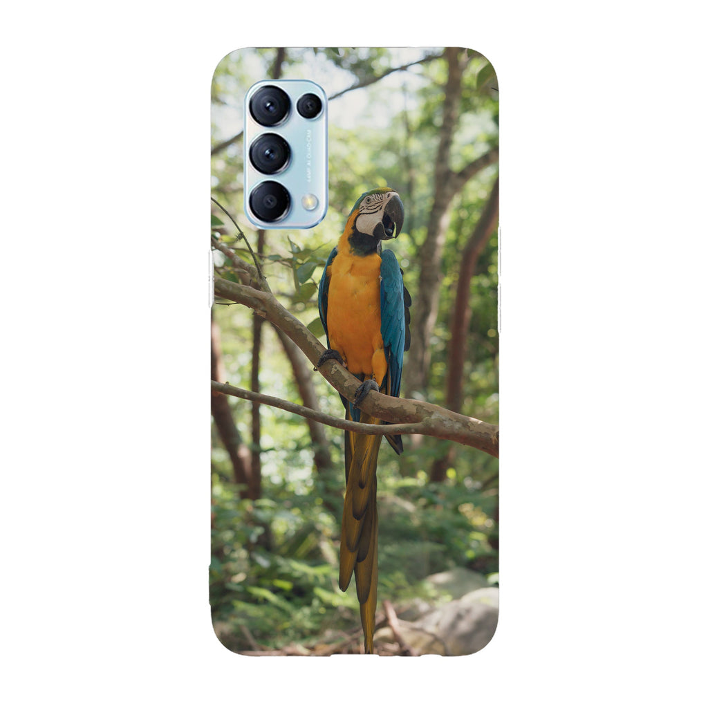 Husa compatibila cu Oppo Reno 5 4G model Macaw parrot, Silicon, TPU, Viceversa