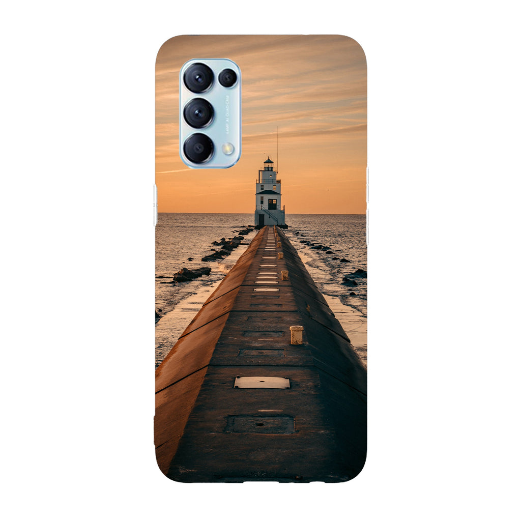 Husa compatibila cu Oppo Reno 5 4G model Manitowoc Lighthouse, Silicon, TPU, Viceversa