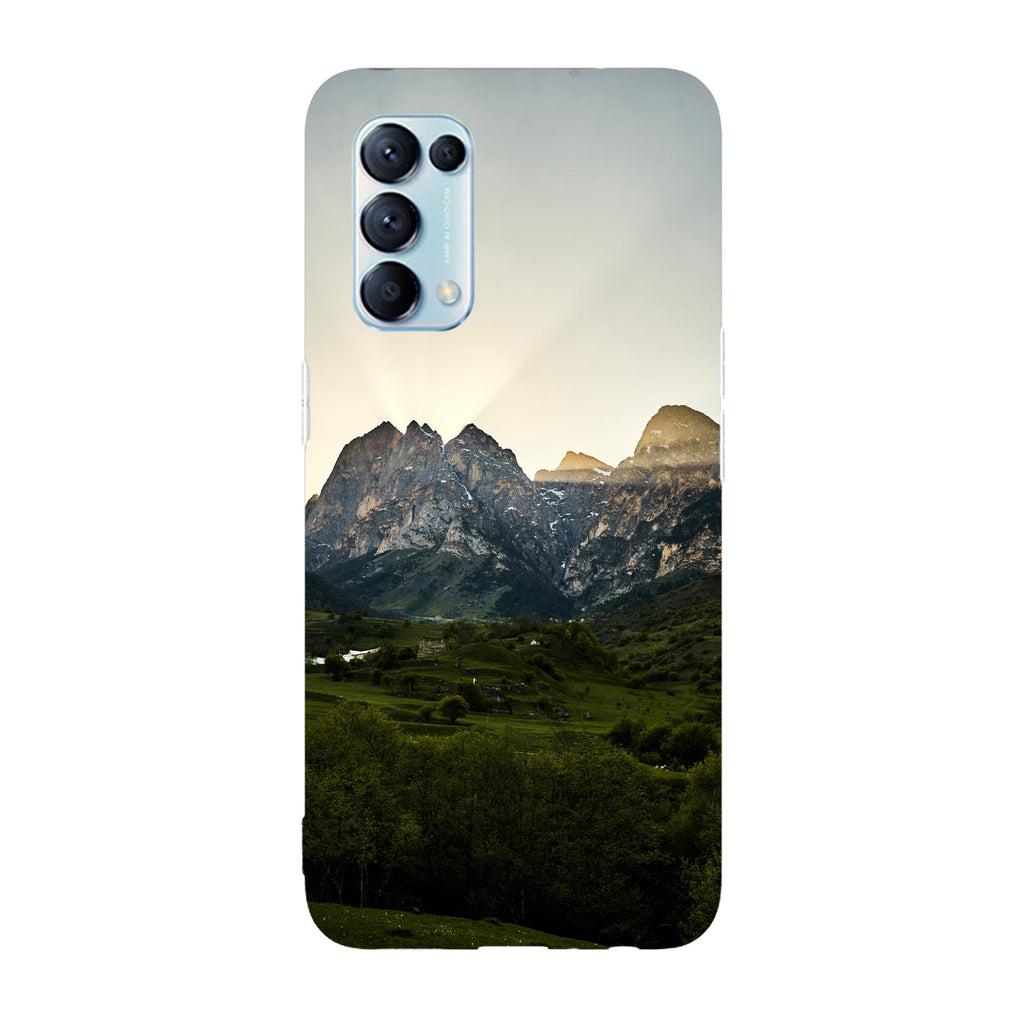 Husa compatibila cu Oppo Reno 5 4G model Mountain Sunset, Silicon, TPU, Viceversa