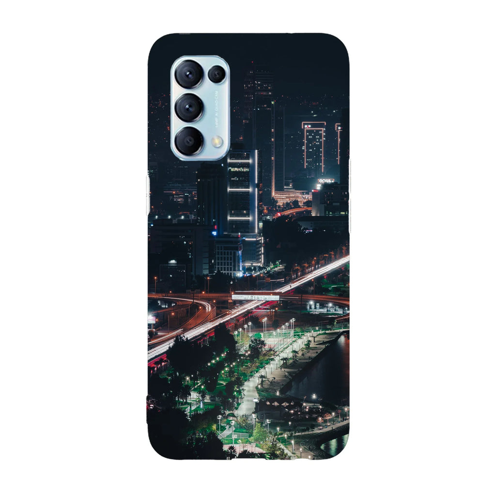 Husa compatibila cu Oppo A77 model Night Traffic, Silicon, TPU, Viceversa - Viceversa