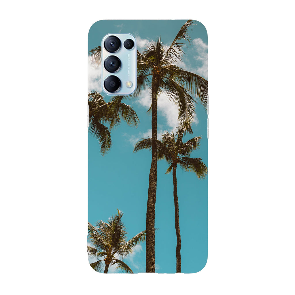 Husa compatibila cu Oppo Reno 5 4G model Palm trees, Silicon, TPU, Viceversa