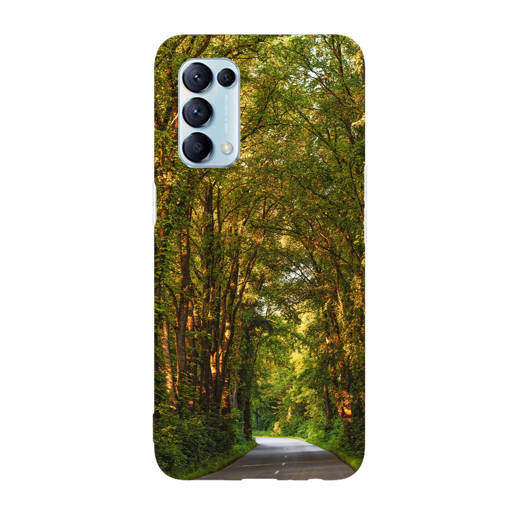 Husa compatibila cu Oppo Find X3 Lite model Paved forest road, Silicon, TPU, Viceversa
