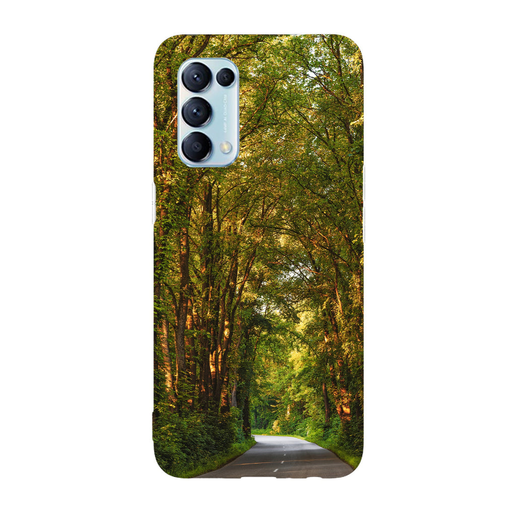 Husa compatibila cu Oppo Reno 5 4G model Paved forest road, Silicon, TPU, Viceversa