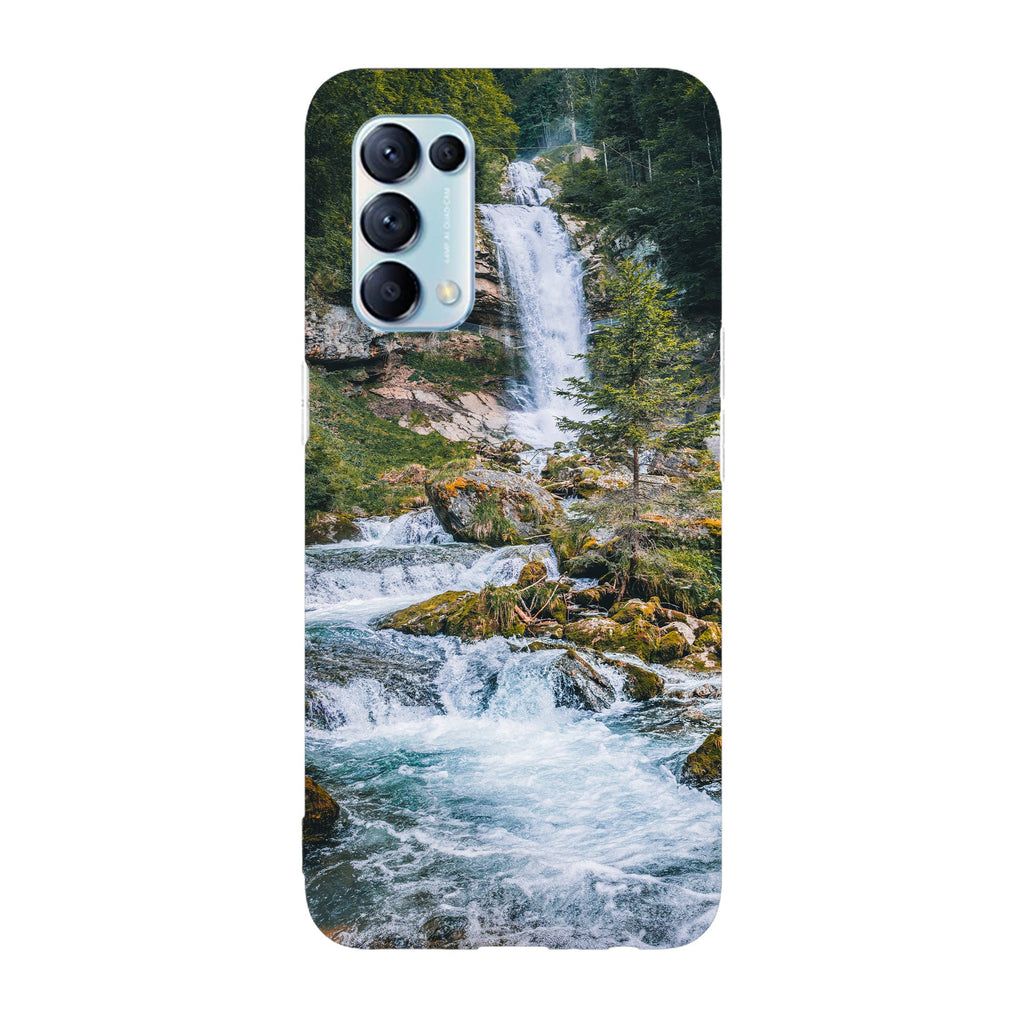 Husa compatibila cu Oppo Reno 5 4G model Peaceful waterfall, Silicon, TPU, Viceversa