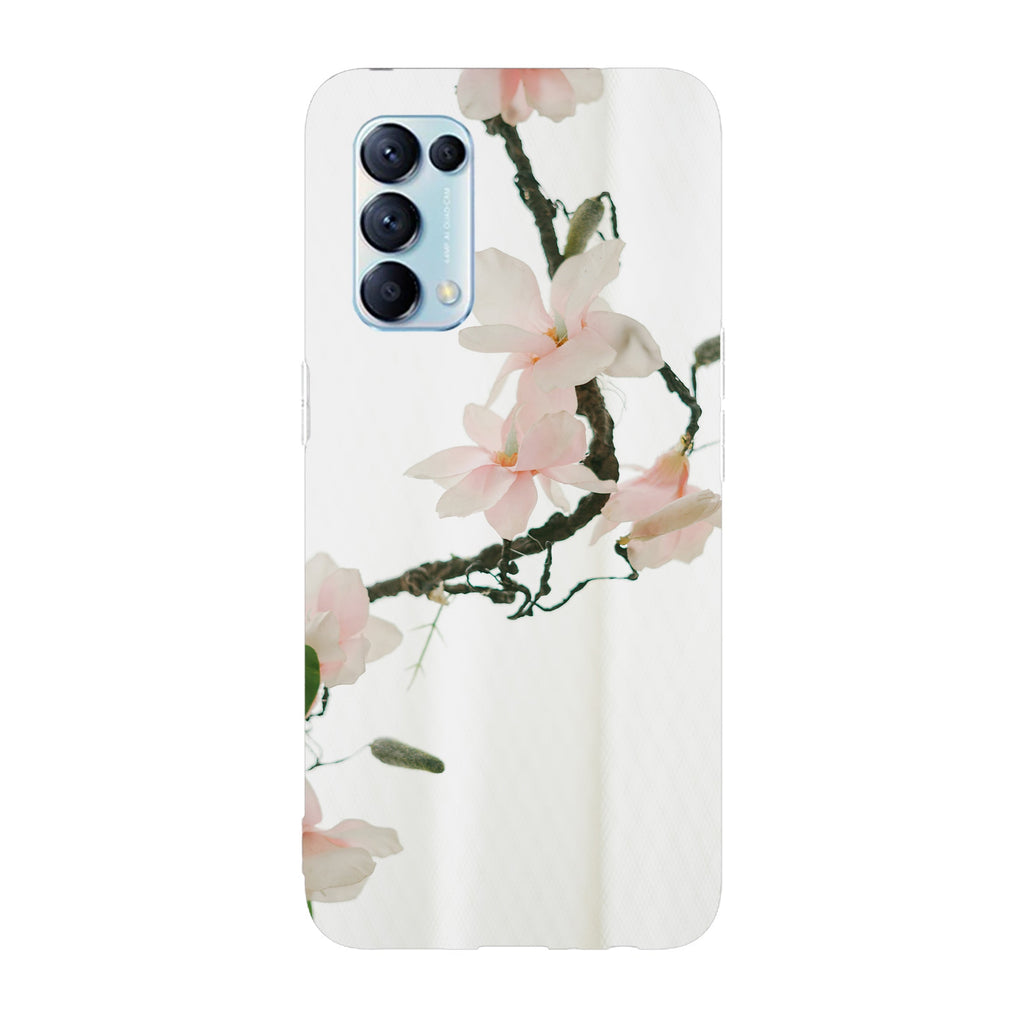 Husa compatibila cu Oppo Reno 5 4G model Pink magnolia, Silicon, TPU, Viceversa