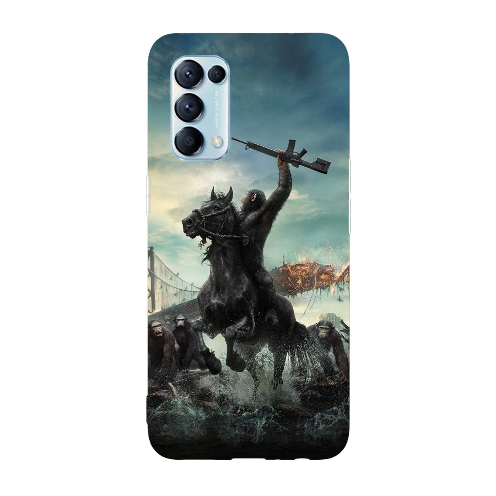 Husa compatibila cu Oppo Reno 5 5G model Planet of the Apes, Silicon, TPU, Viceversa - Viceversa