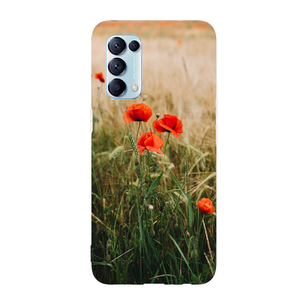 Husa compatibila cu Oppo Reno 5 4G model Poppies, Silicon, TPU, Viceversa