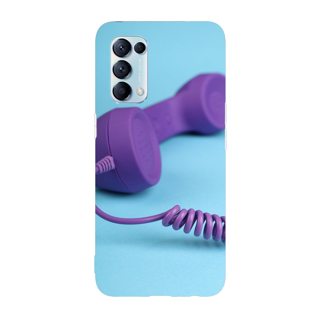 Husa compatibila cu Oppo Reno 5 4G model Purple retro phone, Silicon, TPU, Viceversa