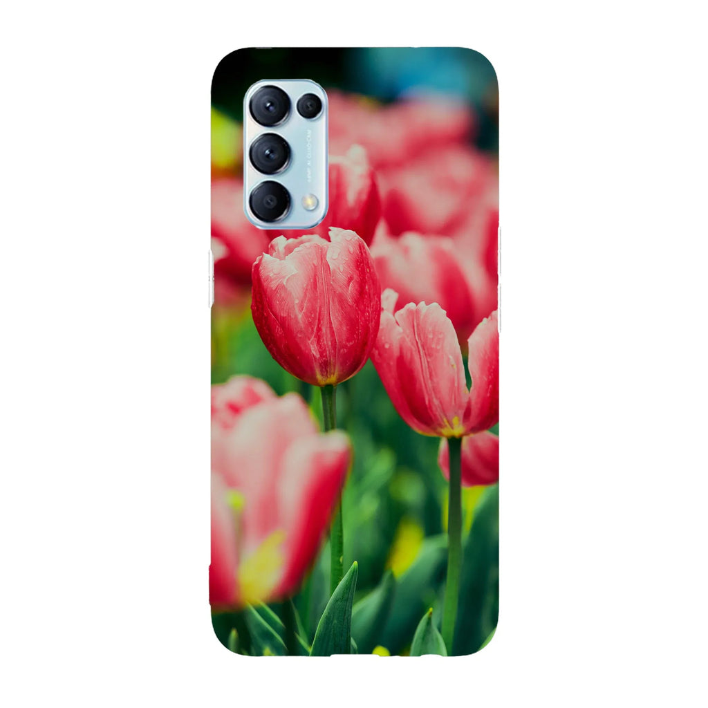 Husa compatibila cu Oppo A77 model Red Tulips, Silicon, TPU, Viceversa - Viceversa