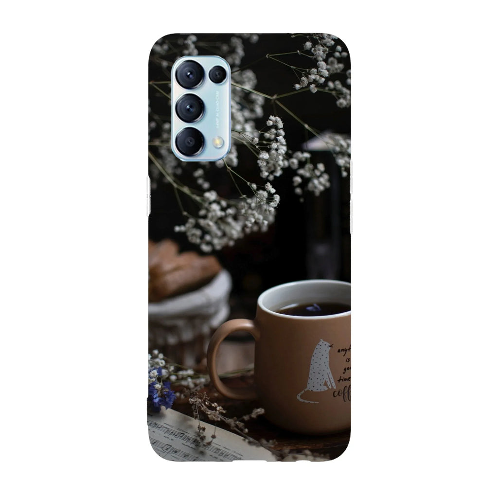 Husa compatibila cu Oppo Reno 4Z model Time for coffee, Silicon, TPU, Viceversa - Viceversa