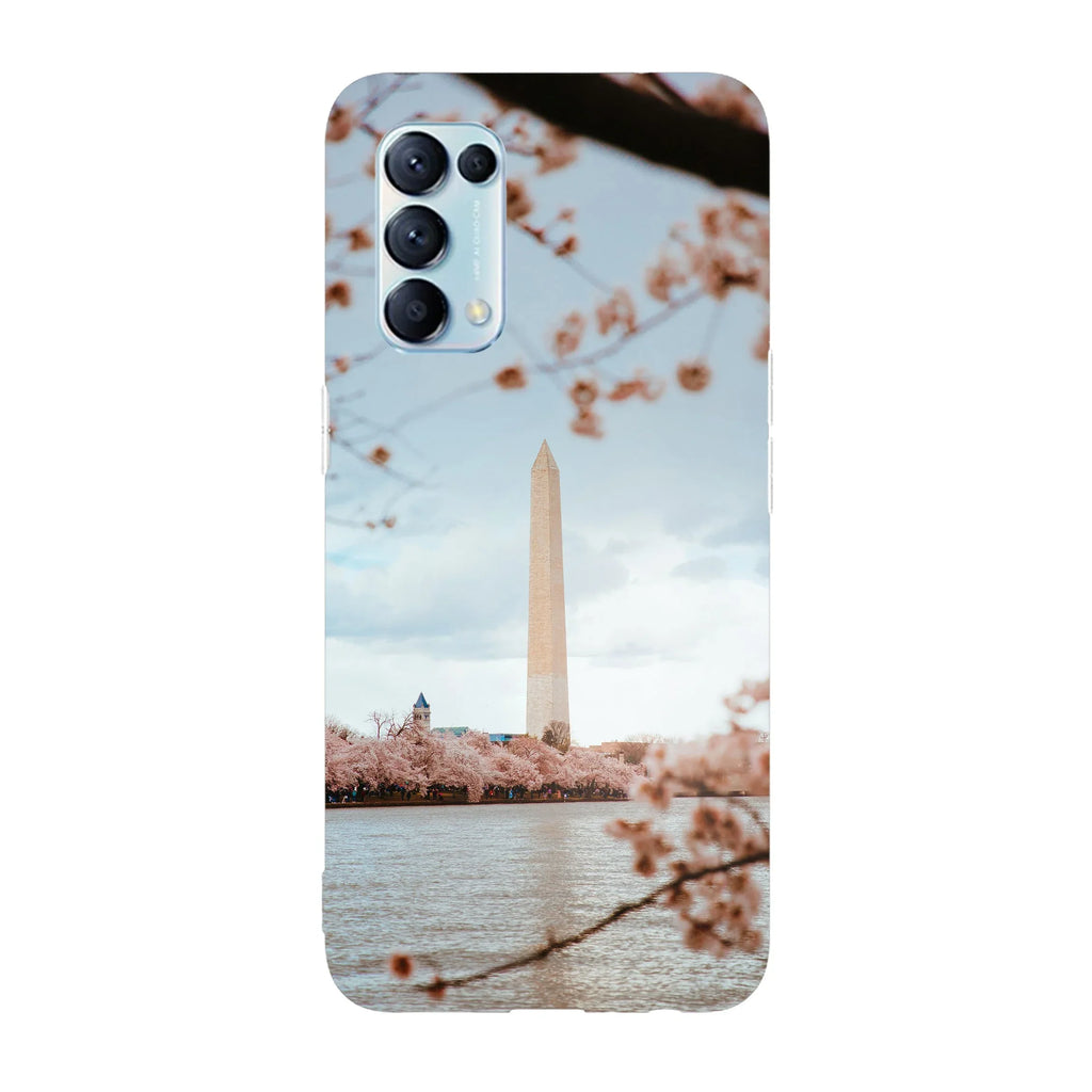 Husa compatibila cu Oppo A77 model Cherry Blossom in Washington, Silicon, TPU, Viceversa - Viceversa