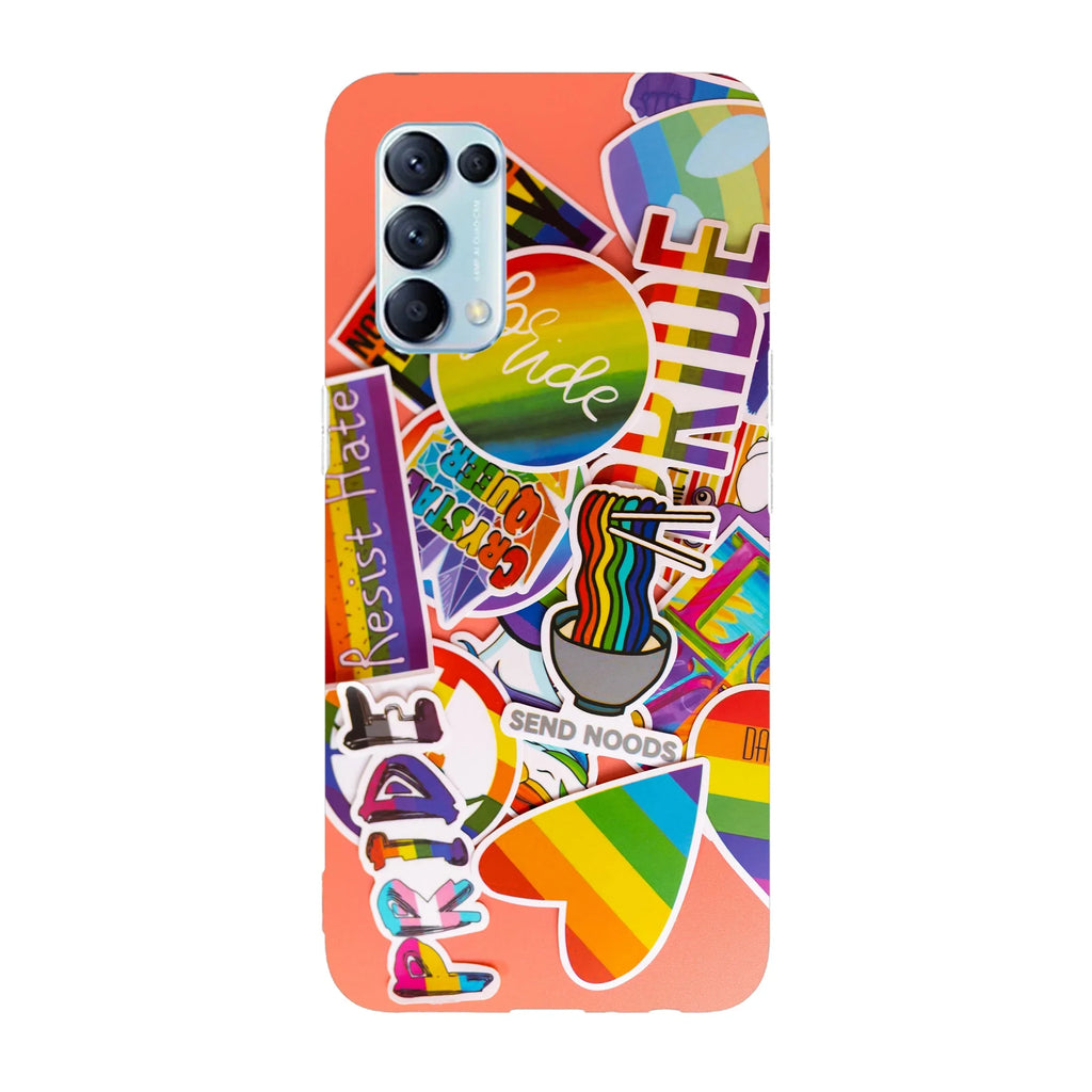 Husa compatibila cu Oppo A77 model Colorful Stickers, Silicon, TPU, Viceversa - Viceversa