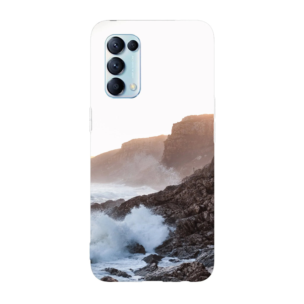 Husa compatibila cu Oppo Reno 5 5G model Waves crushing rocks, Silicon, TPU, Viceversa - Viceversa