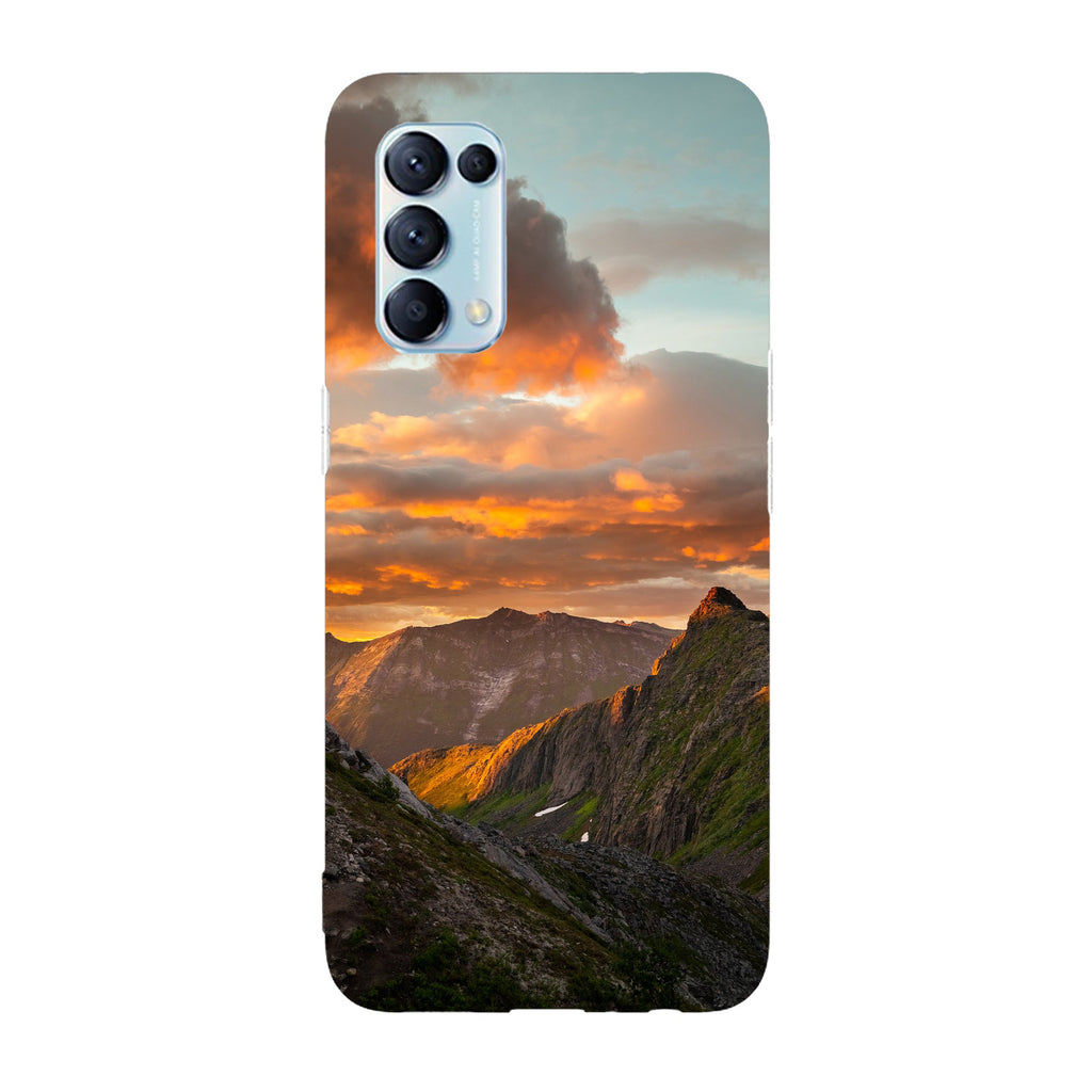 Husa compatibila cu Oppo Reno 5 4G model Drone Shot of a Mountain Range, Silicon, TPU, Viceversa