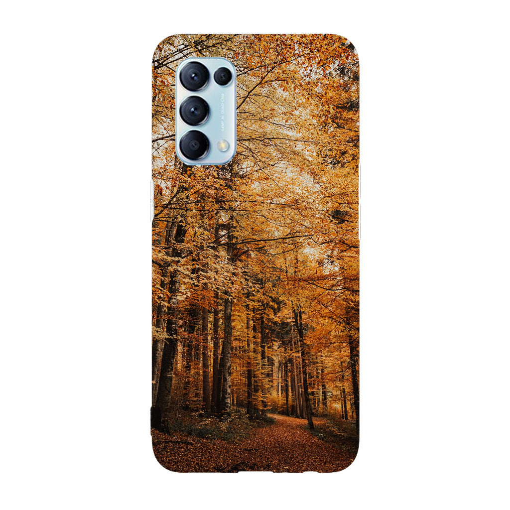 Husa compatibila cu Oppo Reno 5 4G model Falling leaves, Silicon, TPU, Viceversa