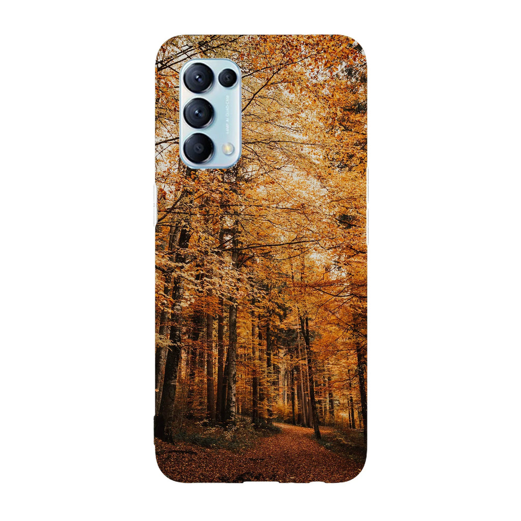 Husa compatibila cu Oppo Find X5 Lite model Falling leaves, Silicon, TPU, Viceversa - Viceversa