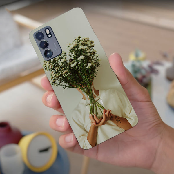 Husa compatibila cu Oppo Reno 5 4G model Flower vase, Silicon, TPU, Viceversa