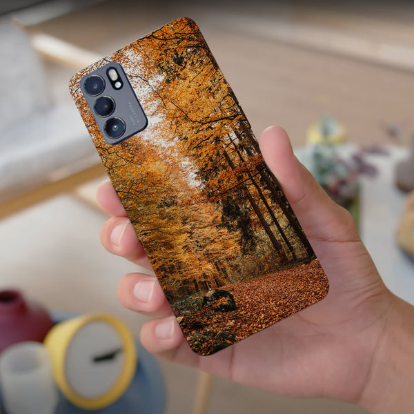 Husa compatibila cu Oppo Reno 5 4G model Forest in autumn, Silicon, TPU, Viceversa