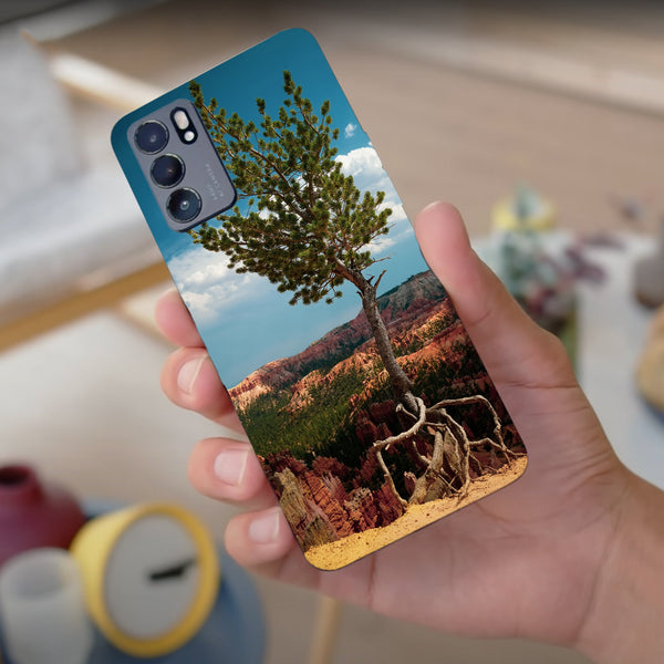 Husa compatibila cu Oppo Reno 5 4G model Green Leafed Tree, Silicon, TPU, Viceversa