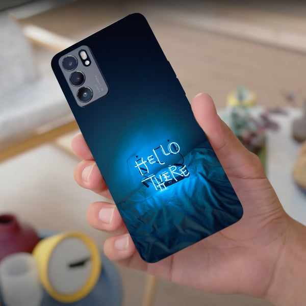 Husa compatibila cu Oppo Reno 5 4G model Hello there blue vibes, Silicon, TPU, Viceversa