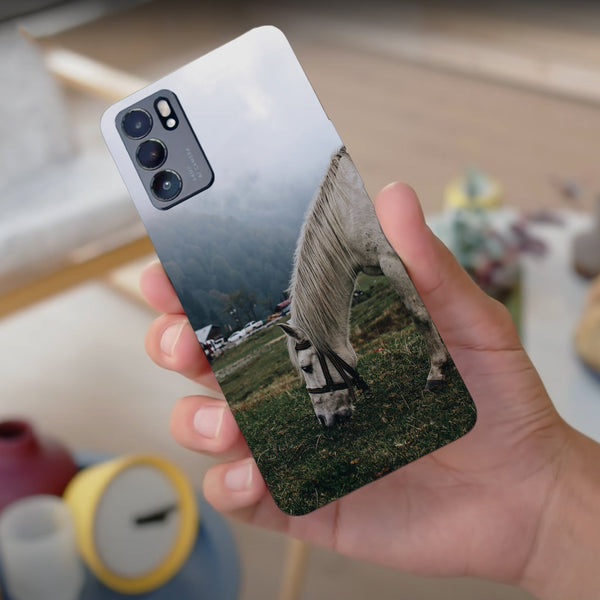 Husa compatibila cu Oppo Reno 5 4G model Horse Grazing, Silicon, TPU, Viceversa