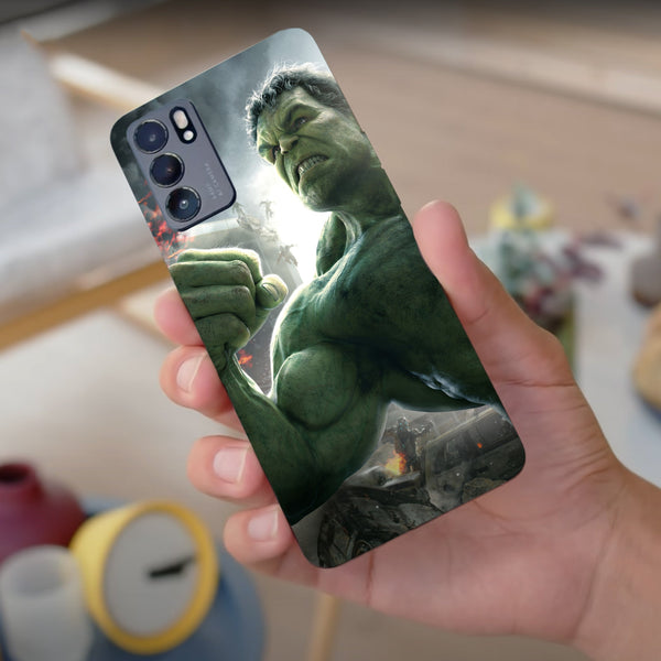 Husa compatibila cu Oppo Reno 5 4G model Hulk smash, Silicon, TPU, Viceversa