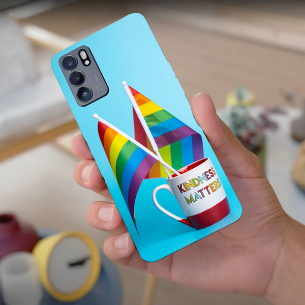 Husa compatibila cu Oppo Reno 5 4G model Kindness matters, Silicon, TPU, Viceversa