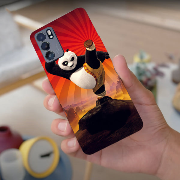 Husa compatibila cu Oppo Reno 4Z model Kung Fu Panda, Silicon, TPU, Viceversa
