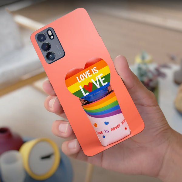 Husa compatibila cu Oppo Reno 5 4G model Love is love, Silicon, TPU, Viceversa