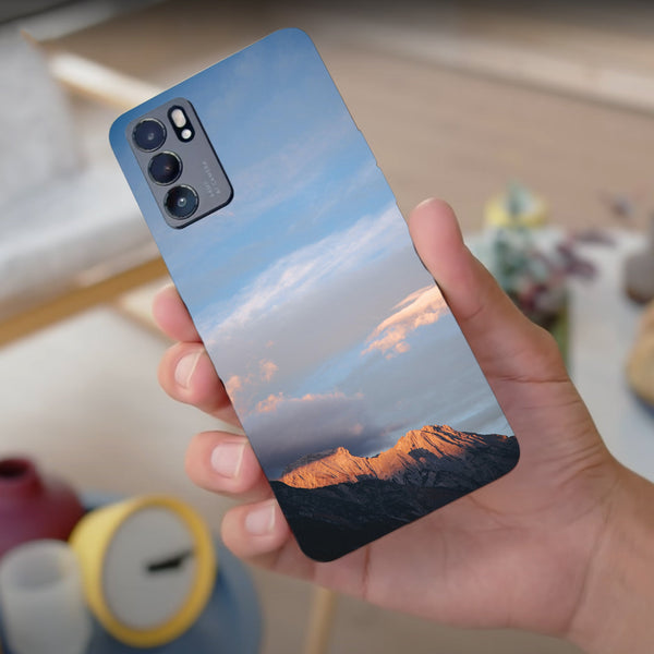Husa compatibila cu Oppo Reno 5 4G model Mountain range under clouds, Silicon, TPU, Viceversa