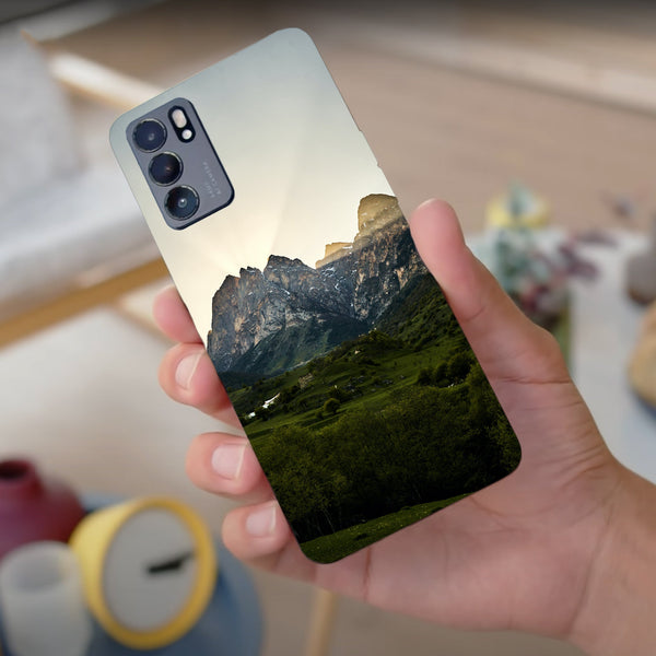 Husa compatibila cu Oppo Reno 5 4G model Mountain Sunset, Silicon, TPU, Viceversa