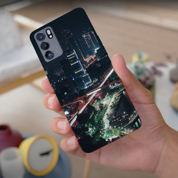 Husa compatibila cu Oppo Reno 5 4G model Night Traffic, Silicon, TPU, Viceversa