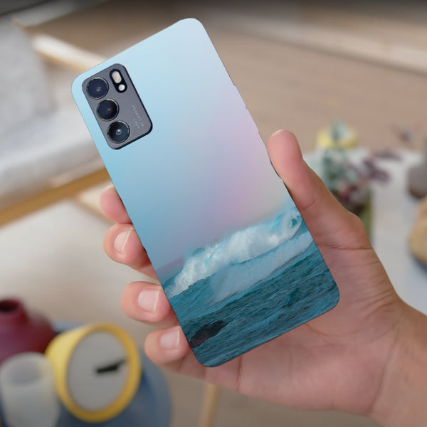 Husa compatibila cu Oppo Reno 5 4G model Ocean waves, Silicon, TPU, Viceversa