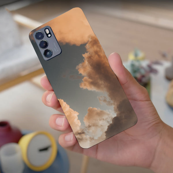 Husa compatibila cu Oppo Reno 5 4G model Orange clouds, Silicon, TPU, Viceversa